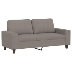vidaXL Sofá de 2 plazas de tela gris taupé 140 cm