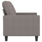 vidaXL Sofá de 2 plazas de tela gris taupé 140 cm vidaXL Sofá de 2 plazas de tela gris taupé 140 cm
