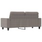 vidaXL Sofá de 2 plazas de tela gris taupé 140 cm vidaXL Sofá de 2 plazas de tela gris taupé 140 cm