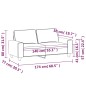 vidaXL Sofá de 2 plazas de tela gris taupé 140 cm vidaXL Sofá de 2 plazas de tela gris taupé 140 cm