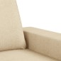 vidaXL Sofá de 3 plazas de tela crema 180 cm