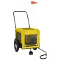 vidaXL Remolque bicicleta mascotas hierro tela Oxford amarillo negro