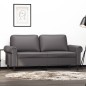 vidaXL Sofá de 2 plazas de cuero sintético gris 140 cm vidaXL Sofá de 2 plazas de cuero sintético gris 140 cm