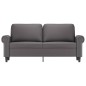 vidaXL Sofá de 2 plazas de cuero sintético gris 140 cm vidaXL Sofá de 2 plazas de cuero sintético gris 140 cm