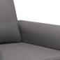 vidaXL Sofá de 2 plazas de cuero sintético gris 140 cm vidaXL Sofá de 2 plazas de cuero sintético gris 140 cm