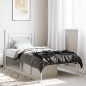 vidaXL Estructura de cama de metal con cabecero blanco 90x200 cm vidaXL Estructura de cama de metal con cabecero blanco 90x200 cm