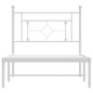 vidaXL Estructura de cama de metal con cabecero blanco 90x200 cm vidaXL Estructura de cama de metal con cabecero blanco 90x200 cm