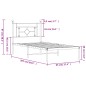 vidaXL Estructura de cama de metal con cabecero blanco 90x200 cm vidaXL Estructura de cama de metal con cabecero blanco 90x200 cm