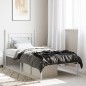 vidaXL Estructura de cama de metal con cabecero blanco 100x200 cm vidaXL Estructura de cama de metal con cabecero blanco 100x200 cm
