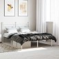 vidaXL Estructura de cama de metal con cabecero blanca 140x190 cm