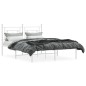 vidaXL Estructura de cama de metal con cabecero blanca 140x190 cm