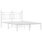 vidaXL Estructura de cama de metal con cabecero blanca 140x190 cm