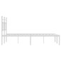 vidaXL Estructura de cama de metal con cabecero blanca 140x190 cm