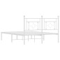 vidaXL Estructura de cama de metal con cabecero blanca 140x190 cm