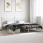 vidaXL Estructura de cama con cabecero metal blanca 200x200 cm vidaXL Estructura de cama con cabecero metal blanca 200x200 cm