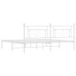 vidaXL Estructura de cama con cabecero metal blanca 200x200 cm vidaXL Estructura de cama con cabecero metal blanca 200x200 cm