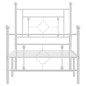 vidaXL Estructura cama metal con cabecero y pie cama blanca 80x200 cm