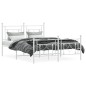vidaXL Estructura cama metal con cabecero y estribo blanco 140x200 cm vidaXL Estructura cama metal con cabecero y estribo blanco 140x200 cm