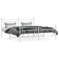 vidaXL Estructura cama metal con cabecero y pie cama blanco 183x213 cm