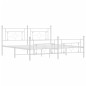 vidaXL Estructura cama metal con cabecero y pie cama blanco 183x213 cm