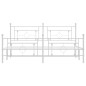 vidaXL Estructura cama metal con cabecero y pie cama blanco 183x213 cm