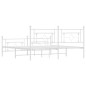 vidaXL Estructura cama metal con cabecero y pie cama blanco 183x213 cm