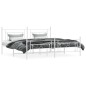 vidaXL Estructura cama metal con cabecero y estribo blanco 200x200 cm vidaXL Estructura cama metal con cabecero y estribo blanco 200x200 cm