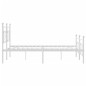 vidaXL Estructura cama metal con cabecero y estribo blanco 200x200 cm vidaXL Estructura cama metal con cabecero y estribo blanco 200x200 cm