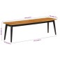 vidaXL Banco madera maciza de mango y hierro 160x40x45 cm vidaXL Banco madera maciza de mango y hierro 160x40x45 cm