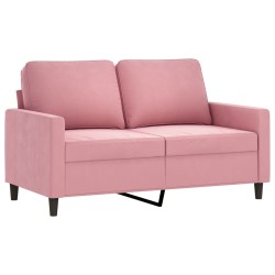 vidaXL Sofá de 2 plazas terciopelo rosa 120 cm