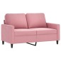 vidaXL Sofá de 2 plazas terciopelo rosa 120 cm