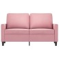 vidaXL Sofá de 2 plazas terciopelo rosa 120 cm