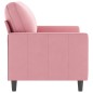 vidaXL Sofá de 2 plazas terciopelo rosa 120 cm
