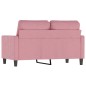 vidaXL Sofá de 2 plazas terciopelo rosa 120 cm