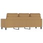 vidaXL Sofá de 3 plazas terciopelo marrón 180 cm vidaXL Sofá de 3 plazas terciopelo marrón 180 cm