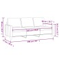 vidaXL Sofá de 3 plazas terciopelo marrón 180 cm vidaXL Sofá de 3 plazas terciopelo marrón 180 cm