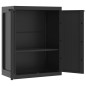 vidaXL Armario de almacenaje exterior PP negro 65x37x85 cm