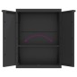 vidaXL Armario de almacenaje exterior PP negro 65x37x85 cm