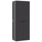 vidaXL Armario de almacenaje exterior PP negro 65x37x165 cm