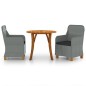 vidaXL Juego de comedor para jardín 3 piezas gris claro vidaXL Juego de comedor para jardín 3 piezas gris claro