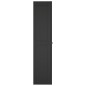 vidaXL Armario de almacenaje exterior PP negro 65x37x165 cm