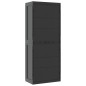 vidaXL Armario de almacenaje exterior PP negro 65x37x165 cm