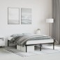 vidaXL Estructura de cama de metal negro 140x200 cm