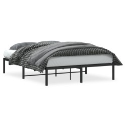 vidaXL Estructura de cama de metal negro 140x200 cm