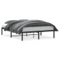 vidaXL Estructura de cama de metal negro 140x200 cm