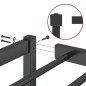 vidaXL Estructura de cama de metal negro 140x200 cm