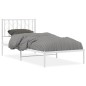 vidaXL Estructura de cama de metal con cabecero blanco 90x200 cm vidaXL Estructura de cama de metal con cabecero blanco 90x200 cm