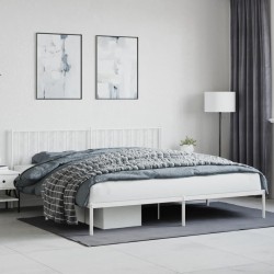vidaXL Estructura de cama con cabecero metal blanca 200x200 cm