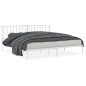 vidaXL Estructura de cama con cabecero metal blanca 200x200 cm vidaXL Estructura de cama con cabecero metal blanca 200x200 cm