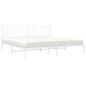 vidaXL Estructura de cama con cabecero metal blanca 200x200 cm vidaXL Estructura de cama con cabecero metal blanca 200x200 cm